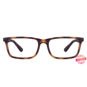 Rayban Brown Rectangle Full Rim Eyeglasses