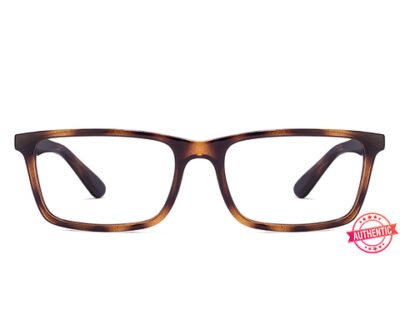 Rayban Brown Rectangle Full Rim Eyeglasses