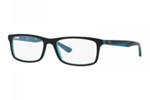 Rayban Black-Blue Rectangle Full Rim Eyeglasses - Image 2