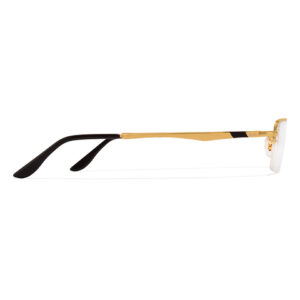 Rayban Golden Metal Square Half Rim Eyeglass - Image 4