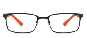 Rayban Black Orange Rectangle Full Rim Eyeglass