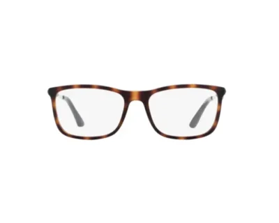 Rayban Brown Rectangle Full Rim Eyeglasses